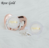 Baby Bling - Personalized Dummy , Personalized Pacifier-
CUSTOMIZATIONYou can add any name on the pacifier and a name on the clip or initials can be used. Please write exactly what you want on the pacifier and on the clip-Bijou Bubs